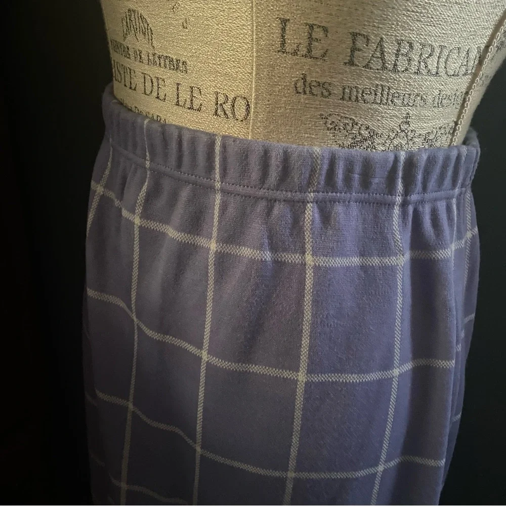 Lennie LNY New York maxi skirt Sz Small lilac and white window pane frin… - Picture 3 of 5